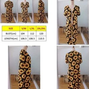 Sunflower kimono! Very soft and stretchy!